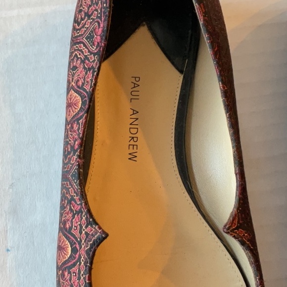 Paul Andrew tapestry pointed toe flats Size 7 EU 37 - Picture 7 of 9